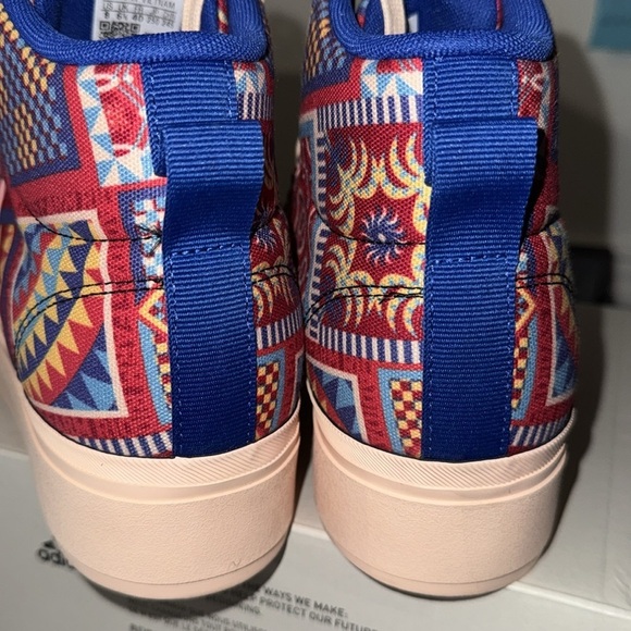 Adidas platform sneakers Bravada 2.0 Multicolor High top NEW size 8 skateboard - Picture 6 of 6
